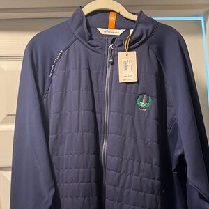Peter Millar Golf hyperlight half zip Navy Quilted mens XL Jacket